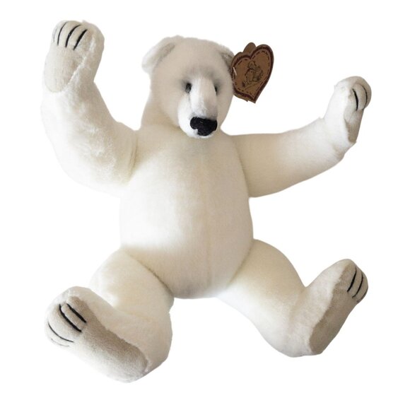 Heartfelt Collectibles Sylvester jointed polar bear plush toy 1997 - Picture 6 of 10